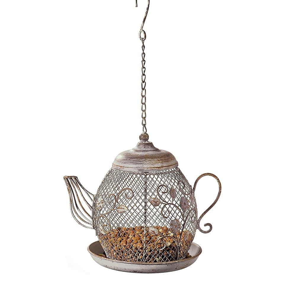 Teatime Iron Bird Feeder