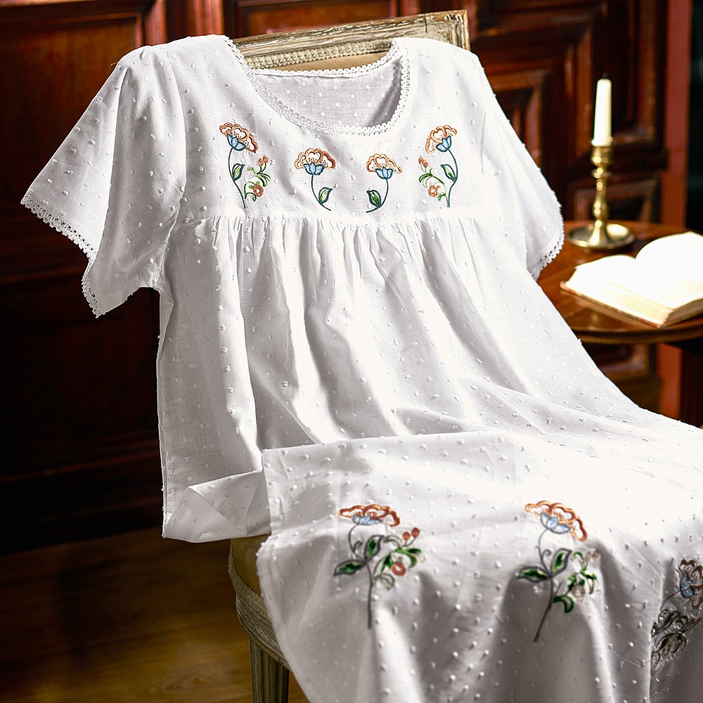 embroidered nightdress