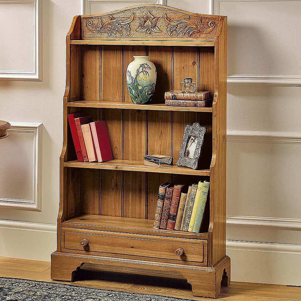 Ettington Single Drawer Bookcase, Atlas Sheesham Wood Bookcase