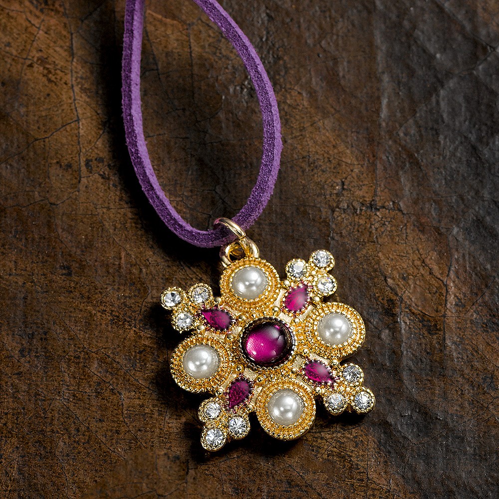 purple costume jewellery necklace