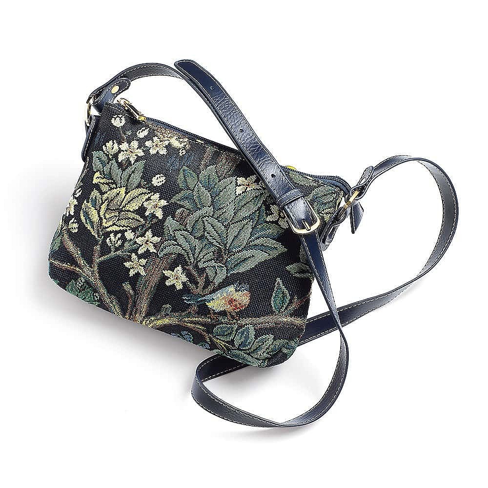 Handmade Messenger Cross Body Bag Handbag from Vintage William Morris Chrysanthemum Minor pattern Fabric free UK postage arts & crafts