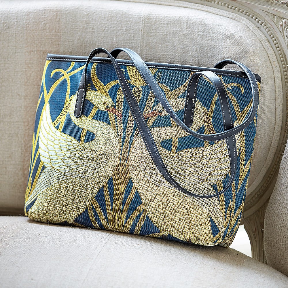 Swan Rush & Iris Tote Bag