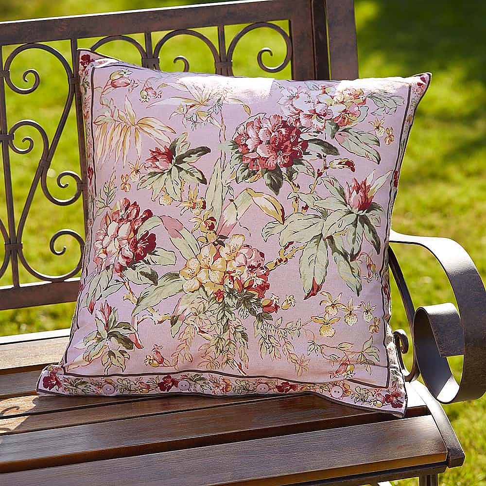 Floral throw clearance pillow