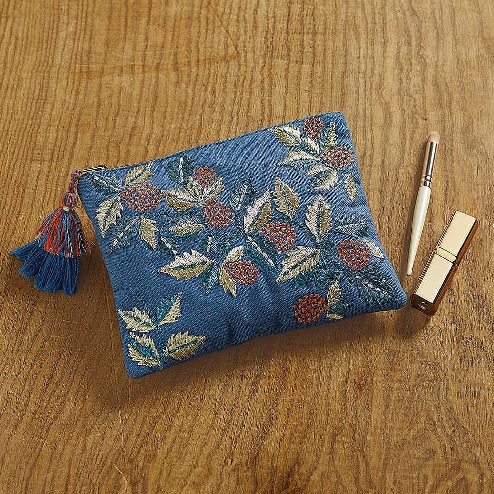 Embroidered pouch hotsell