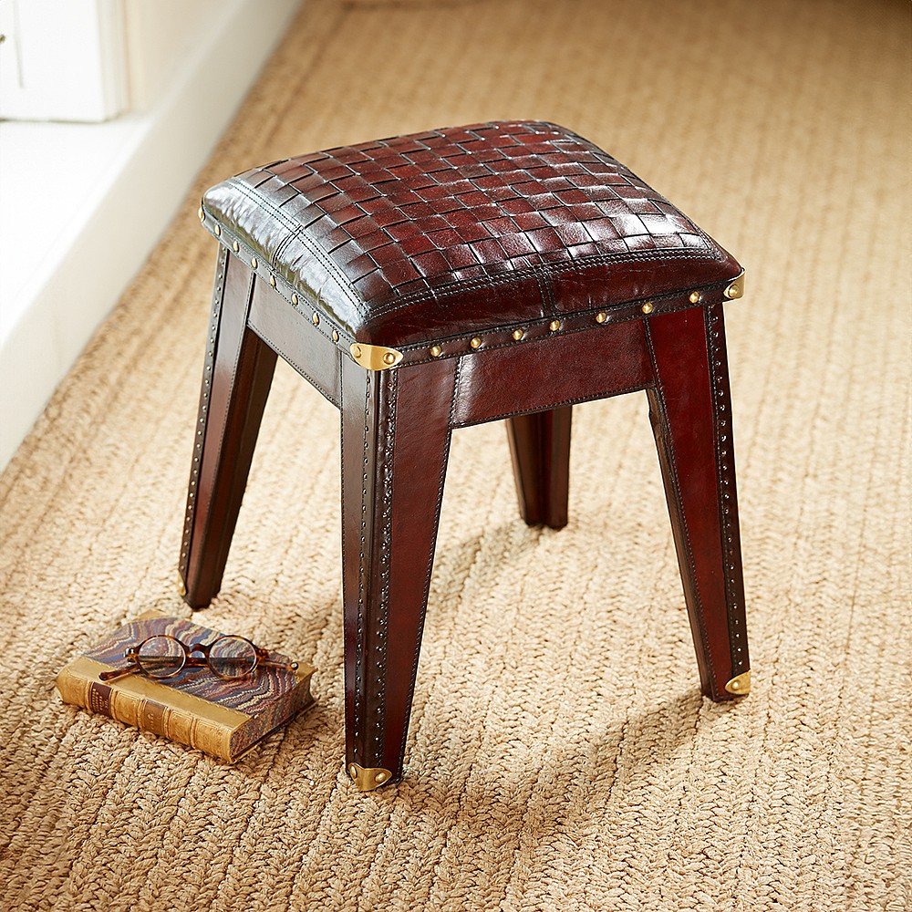 Woven Leather Stool | Museum Selection