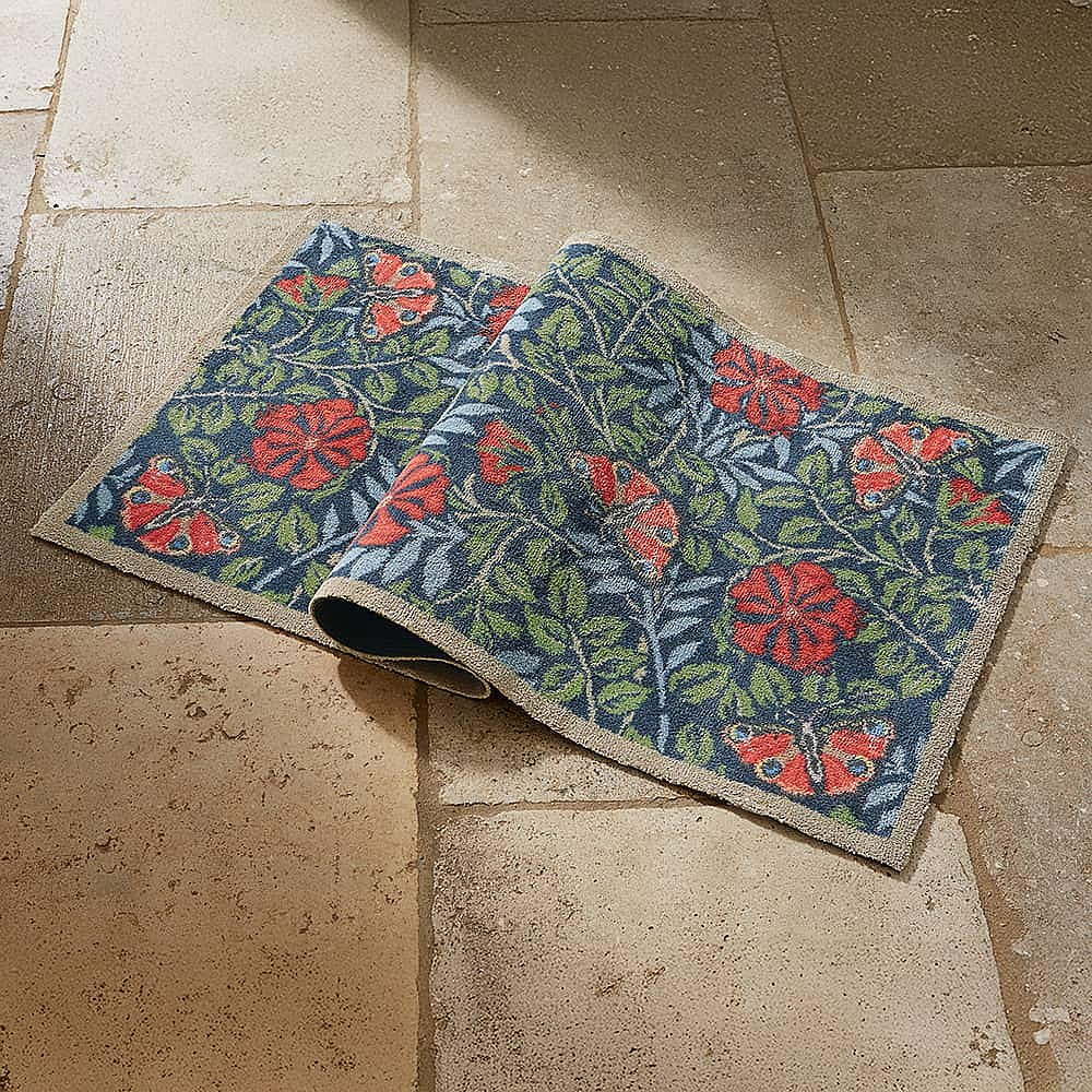 William Morris-Inspired Butterflies & Trailing Blooms Runner