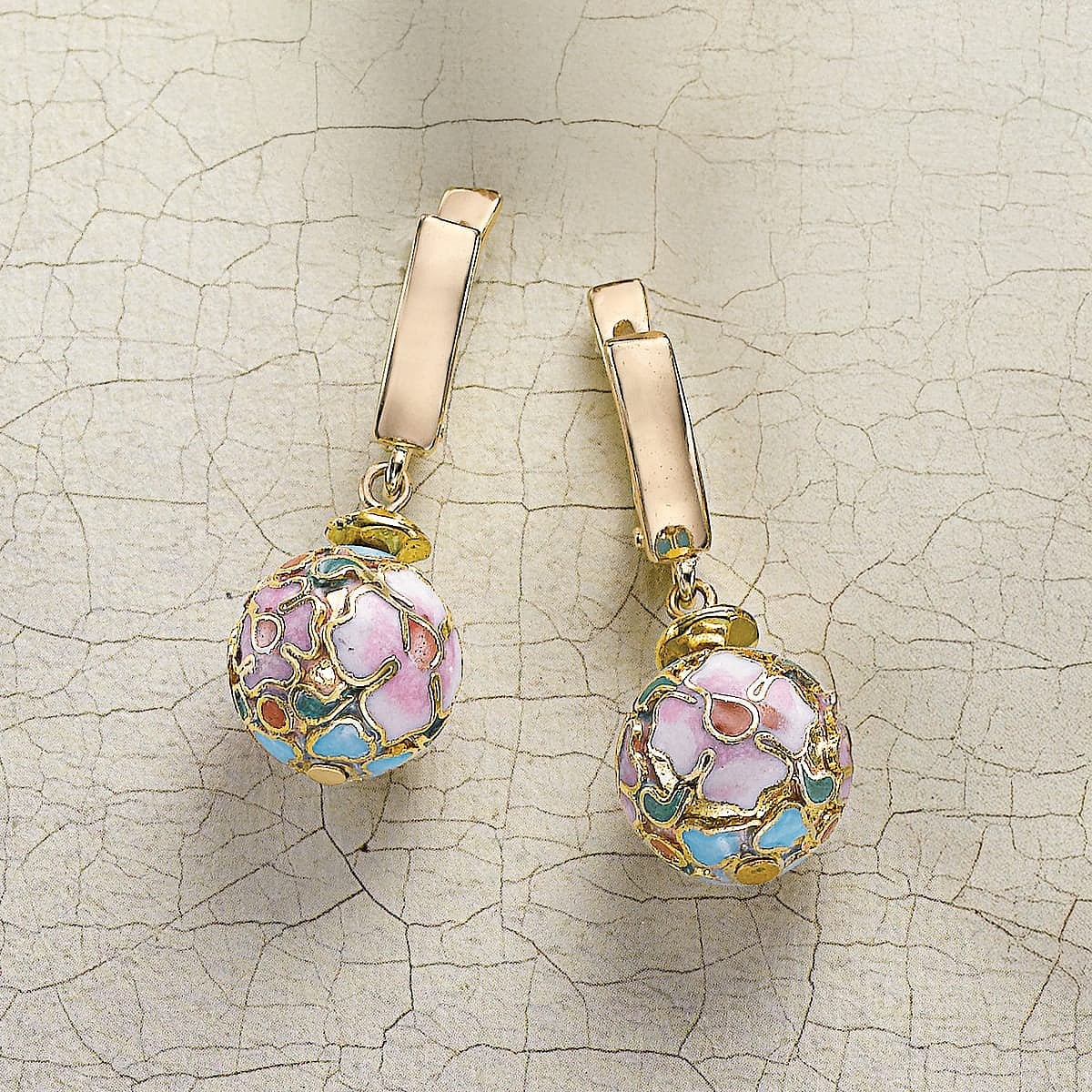 Kangxi Gold-Plated Cloisonné Drop Earrings | Museum Selection