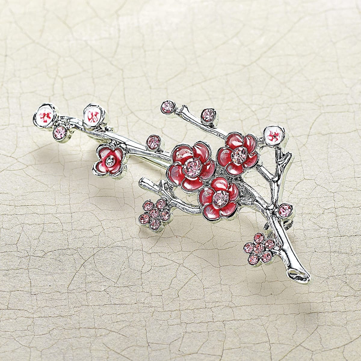 Hiroshige Cherry Blossom Enamelled Brooch | Museum Selection