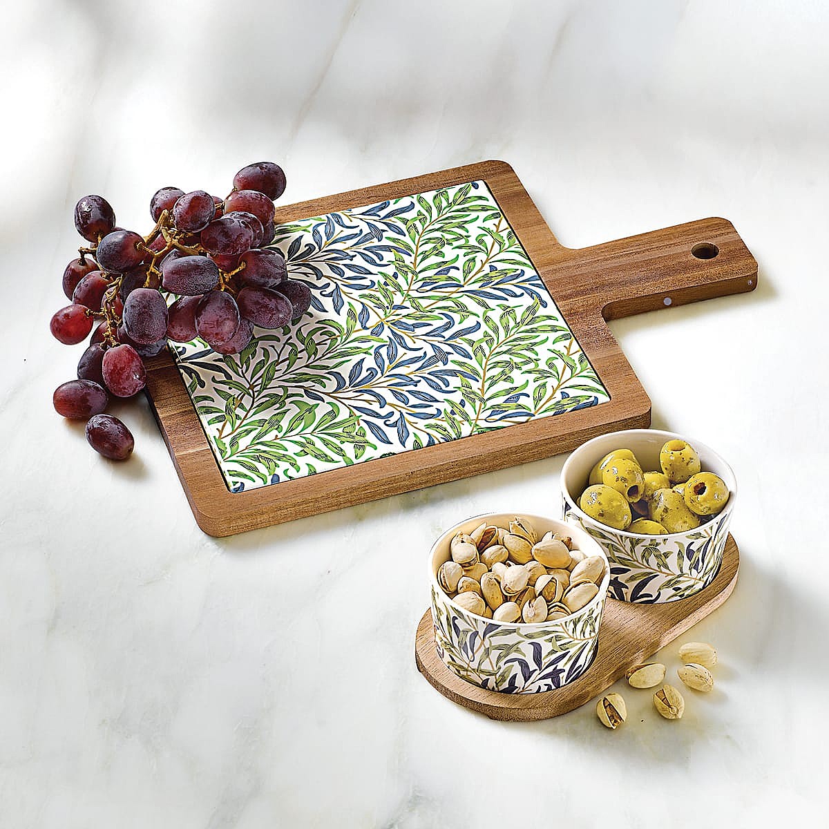 William Morris パーティーセット William Morris Acacia Board & Snack Bowl Duo | Museum Selection