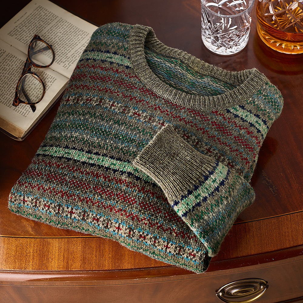 Men's Fairisle Jumper Traditional Scottish Knitwear Museum Selection