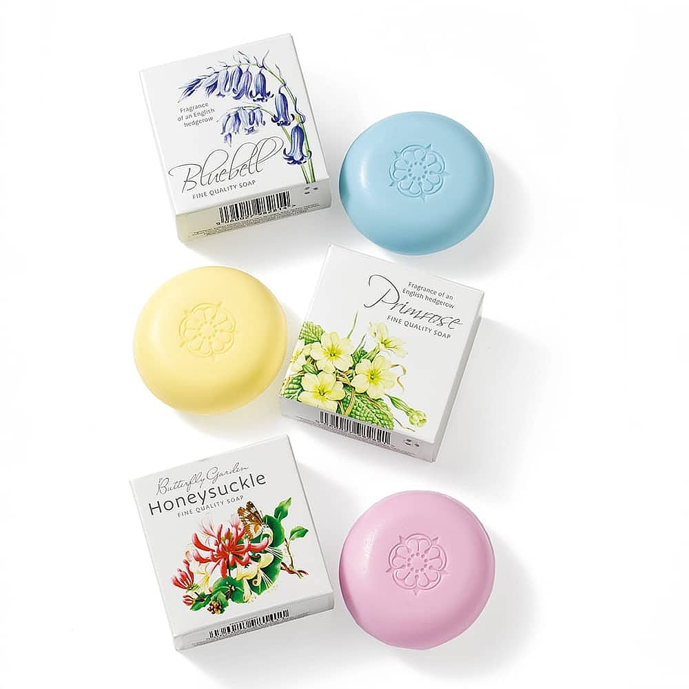 Set of 3 English Floral Soaps Museum Selection