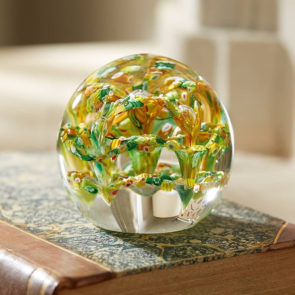 Gold Millefiori Paperweight Museum Selection