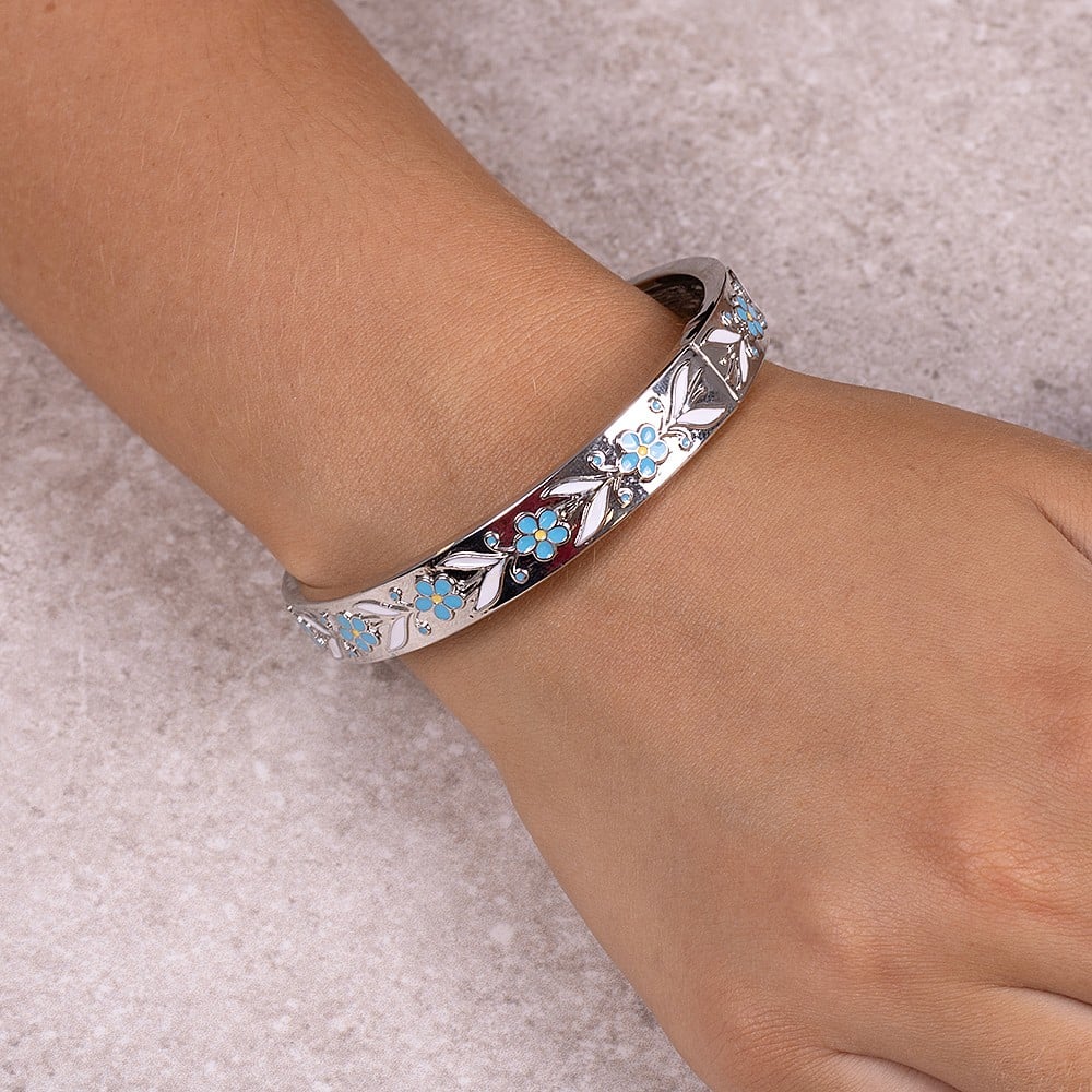 Forget-Me-Not Enamelled Bangle | Museum Selection