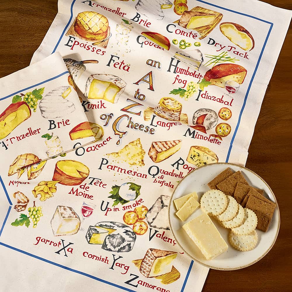 Pair of AZ Cheese Tea Towels Museum Selection