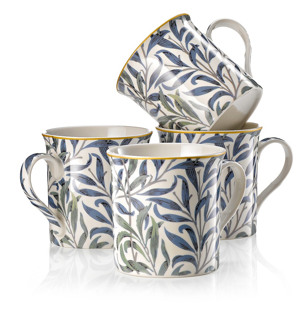 Set of Blue Willow Bough Mugs Museum Selection