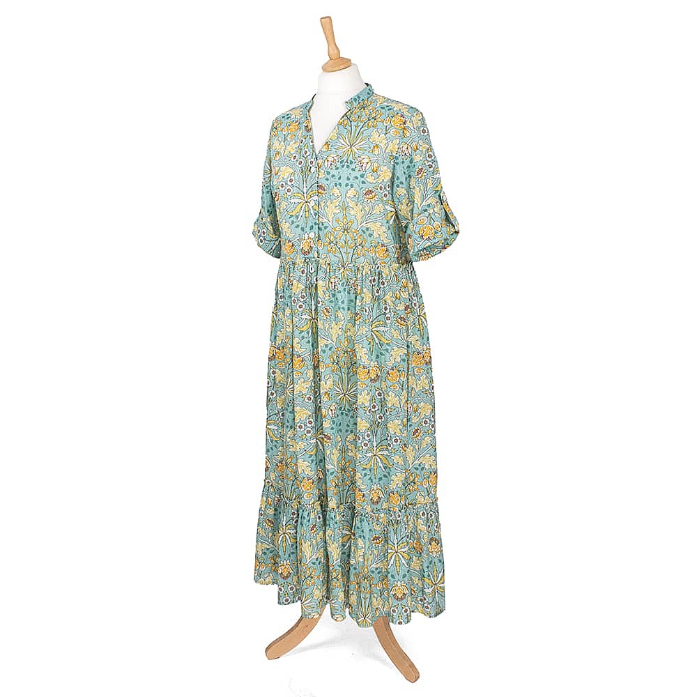 Printed Dress Robe Morris Bash William Morris Yellow Floral Maxi